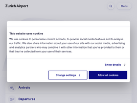 'zurich-airport.com' screenshot