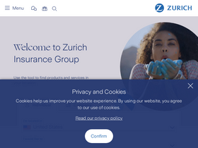 'zurich.com' screenshot