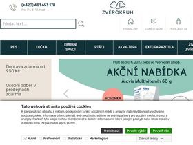 'zverokruh-shop.cz' screenshot