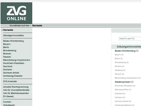 'zvg-online.net' screenshot