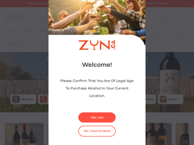 'zyn.ca' screenshot