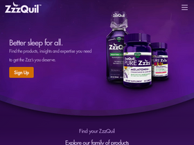 'zzzquil.com' screenshot